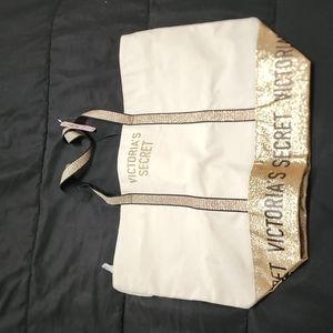 Victoria's secret tote bag gold